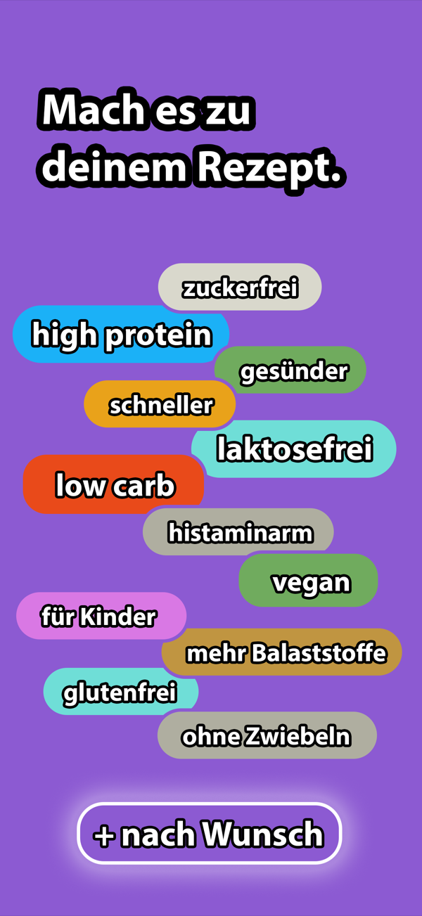 Rezepte personalisieren